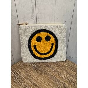 Beaded Coin Purse Smile Multicolor Wallet Travel Pouch Womens Accessories